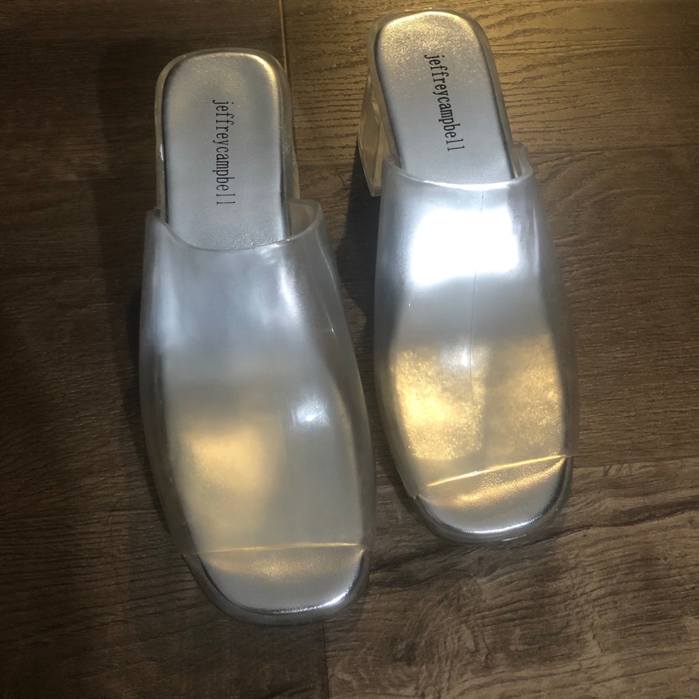 Clear Jeffrey Campbell low heels